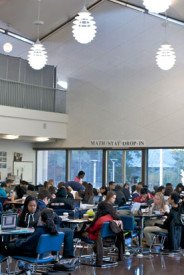 New LED lighting at Chávez Student Center (Photo by Michael Drummond)