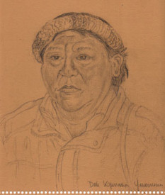 Sketch of Davi Kopenawa