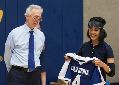 Chancellor Dirks with girl