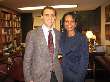 Daniel Zoughbie met with former Secretary of State Condoleezza Rice and other world leaders for his book "Indecision Point." (Courtesy of Daniel Zoughbie)