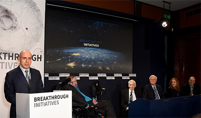 Yuri Milner with Stephen Hawking