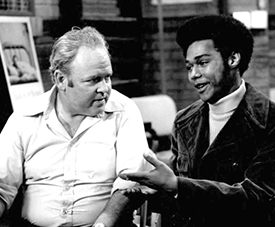 Archie Bunker and black neighbor, Lionel Jefferson