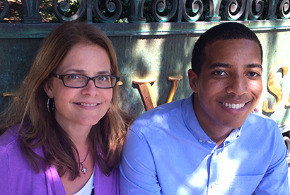 Esther Gulli and Broderick McClinton 10 years after Hurricane Katrina. (UC Berkeley photo by Gretchen Kell)