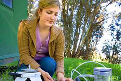 girl with energy devices