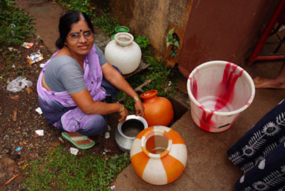 woman with water jars