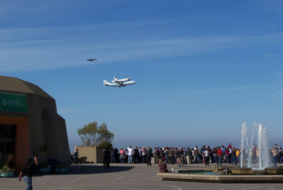 shuttle fly over