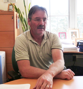 Stephens at desk