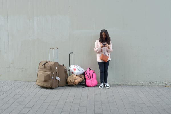 Woman with luggage