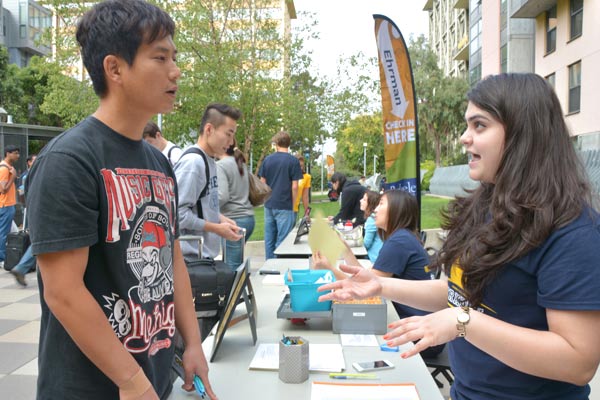 Students ask questions.