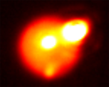 The Auyg. 29, 2013, outburst on Io was among the largest ever observed on the most volcanically active body in the solar system. Katherine de Kleer image.