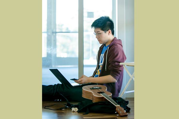 student with laptop