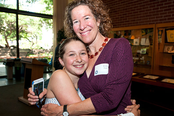 Emily Ozer and her daughter