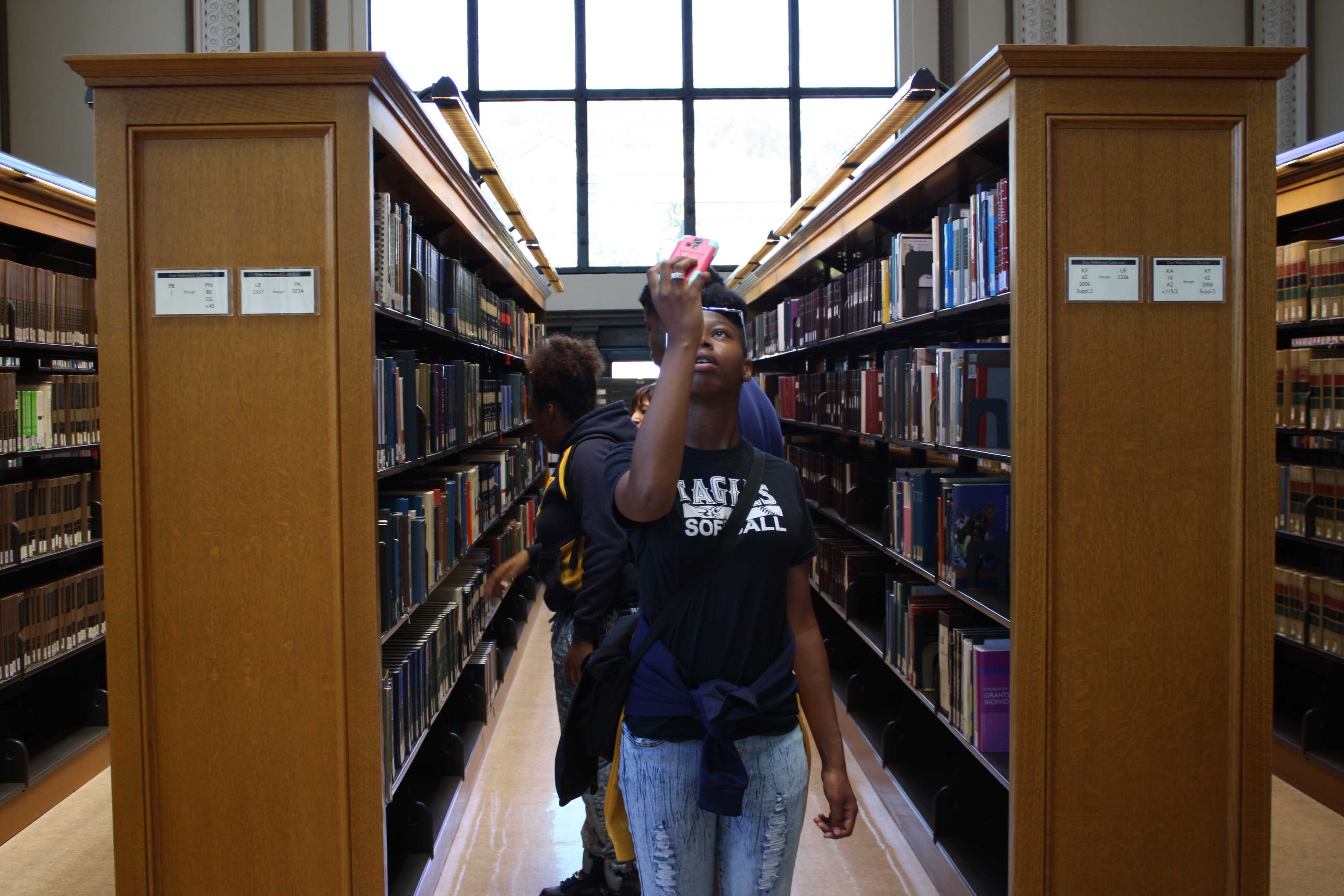 RYSE youth in UCB library