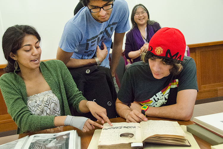 students at Bancroft Library