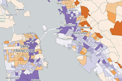Bay Area gentrification study area
