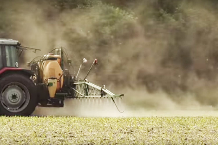 pesticides being sprayed