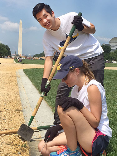 Berkeley students on National Mall