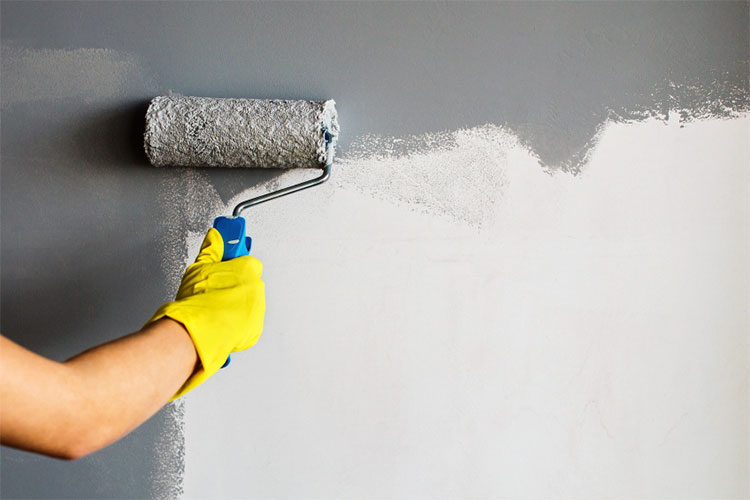Paining a wall