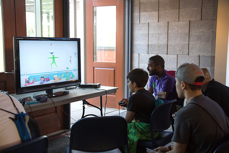 People playing video games