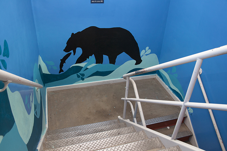 University Hall stairway mural