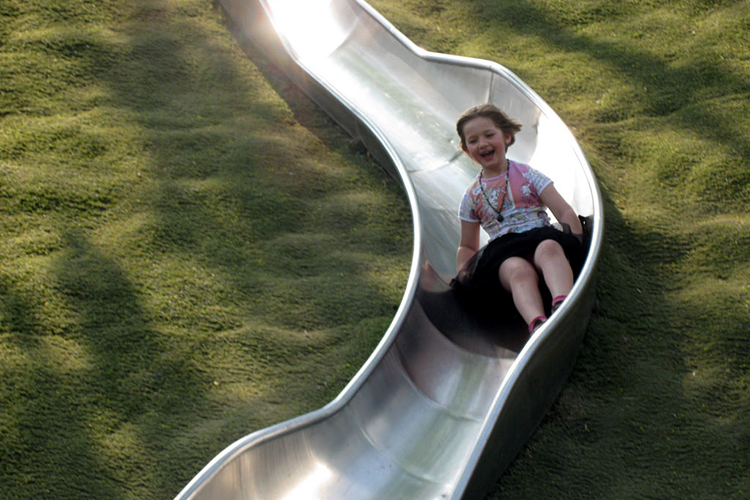 girl on slide