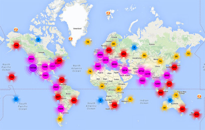 map of MyShake downloads