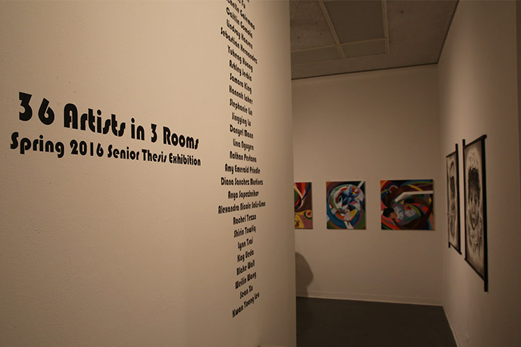 exhibition title on gallery walls