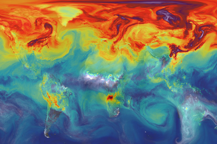 NASA carbon dioxide simulation