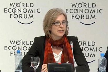 Biochemist Jennifer Doudna at the World Economic Forum in Davos, Switzerland.