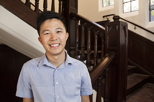 Henderson Wong is part of a small core of students that helped plan Bowles Hall's self-governing structure and social environment.