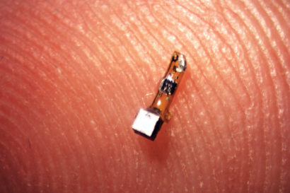 sensor showing piezoelectric crystal.