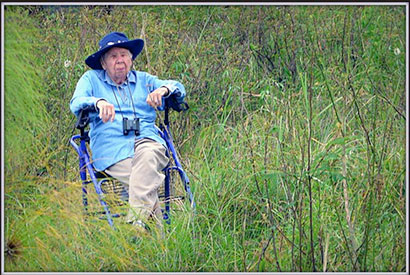 Anthropologist Elizabeth Colson, pictured above in Zambia in 2013, continued her field work in Africa until recent years. (Photo by Theodora Savory.)