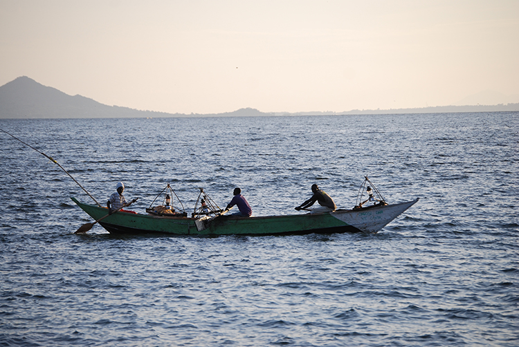 Fishermen on Kenya's Lake Victoria