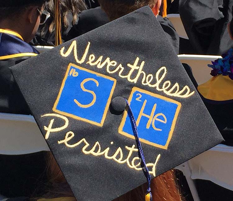 Cap reads Nevertheless She Persisted