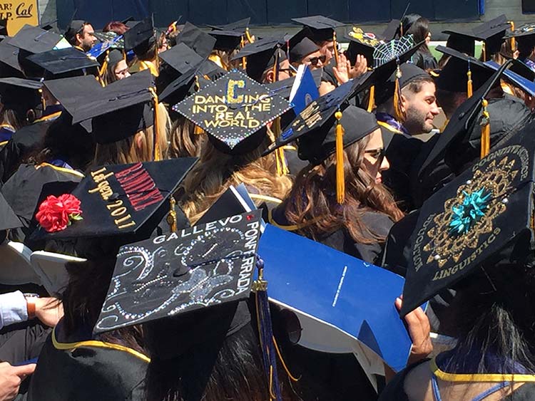 Group of grads wearing caps