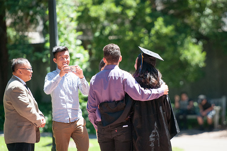 taking photo of grad