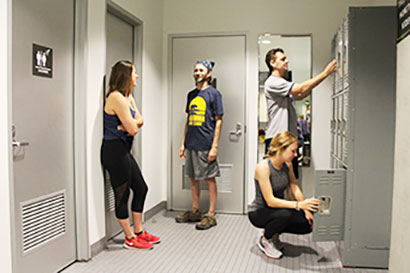 rendering of gender inclusive locker room