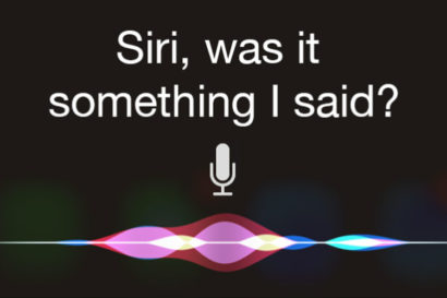 A screenshot of the Apple iPhone Siri virtual phone layout with text that reads "Siri, was it something I said?"
