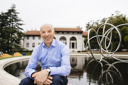 portrait of david sedlak sitting outside and smiling