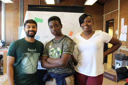 Savion Green with volunteer instructors