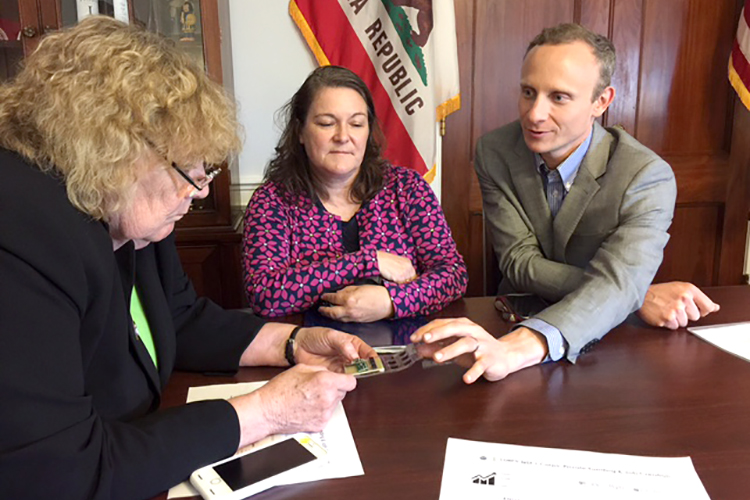 Eric Munsing, Rhonda Shrader and Zoe Lofgren