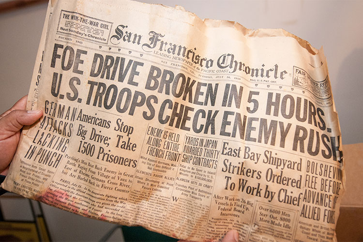 San Francisco Chronicle front page from 1918