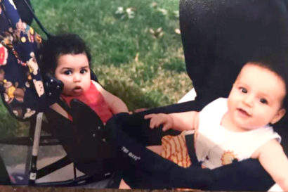 Roaya and Nissma as babies in strollers
