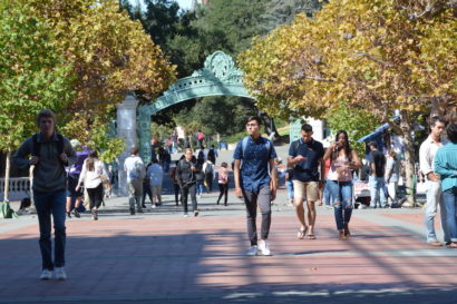 students on sproul plaza