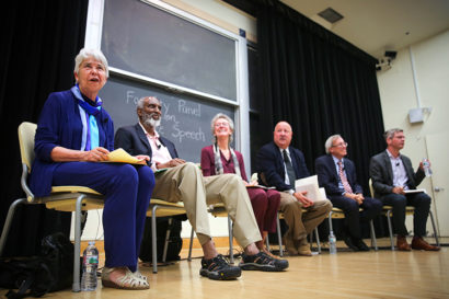 free speech panel on stage