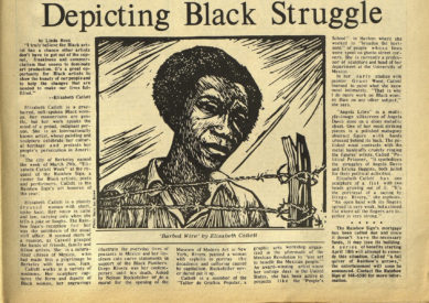 "depicting black struggle" poster