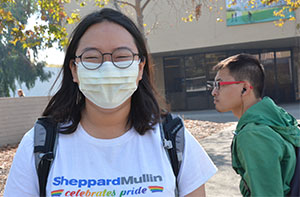 student in mask