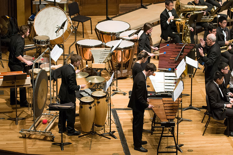 conducting percussionists