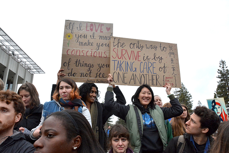 students protesting inauguration