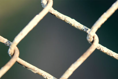 close-up of chain link fence